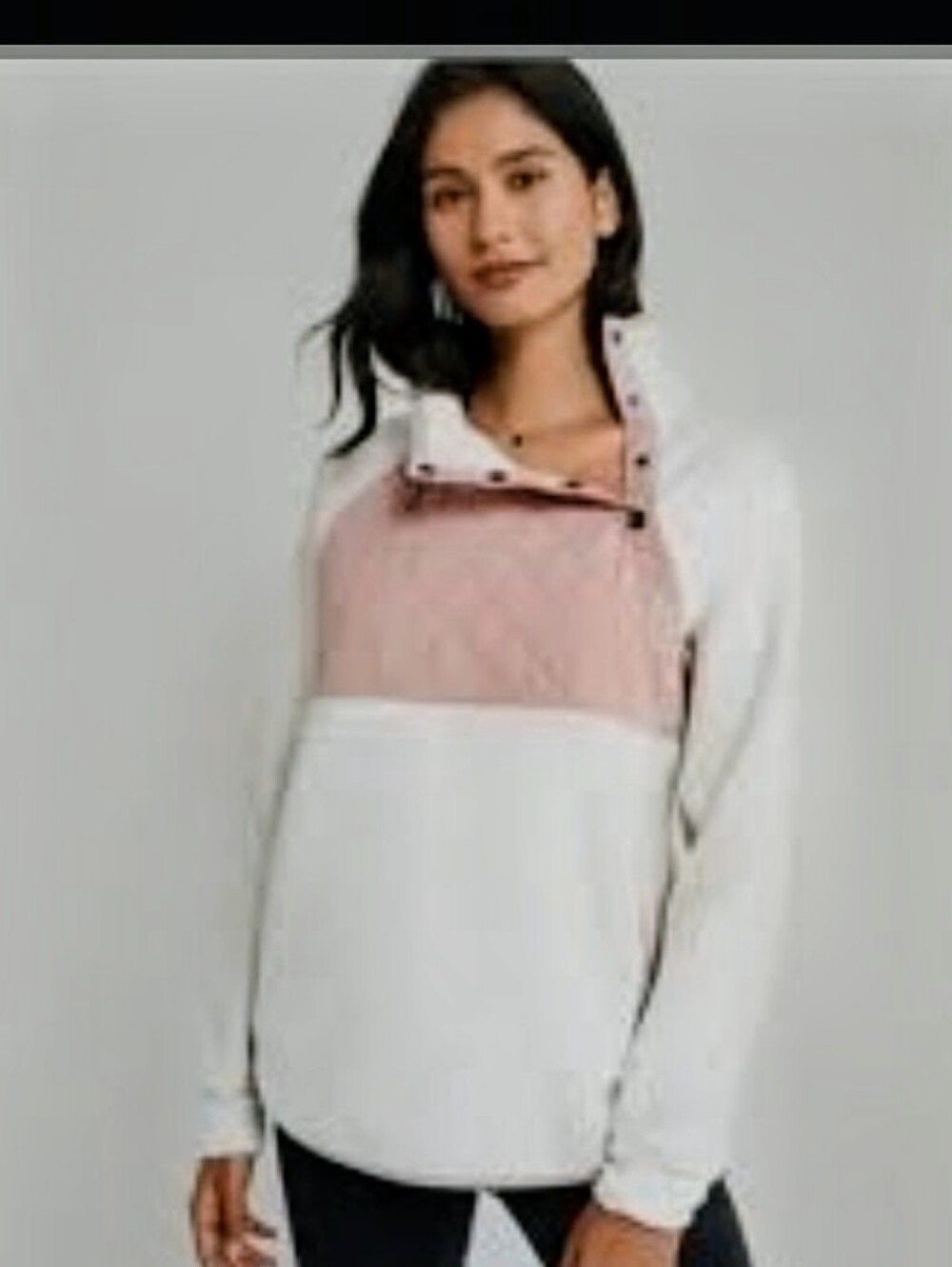 The North Face Women's White and Blush Snap-T Pullover